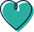 coeur turquoise